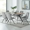Armen Living Alison Swivel Gray Velvet and Metal Dining Room Chairs - Sets - Armen Living Alison Swivel Gray Velvet and Metal Dining Room Chairs - Sets