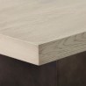 Armen Living Abbey Concrete and Grey Oak Wood Console Table Corner