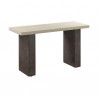 Armen Living Abbey Concrete and Grey Oak Wood Console Table Side