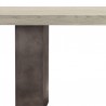 Armen Living Abbey Concrete and Grey Oak Wood Coffee Table