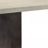 Armen Living Abbey Concrete and Grey Oak Wood Coffee Table Half