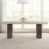 Armen Living Abbey Concrete And Grey Oak Wood Dining Table