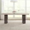 Armen Living Abbey Concrete And Grey Oak Wood Dining Table - Armen Living Abbey Concrete And Grey Oak Wood Dining Table