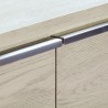 Armen Living Abbey 6 Drawer Dresser in Grey Oak Wood Close View