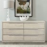 Armen Living Abbey 6 Drawer Dresser in Grey Oak Wood Front