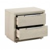 Armen Living Abbey 2 Drawer Nightstand in Grey Oak Wood 01