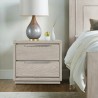 Armen Living Abbey 2 Drawer Nightstand in Grey Oak Wood