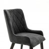 Armen Living Alana Charcoal Upholstered Dining Chair Side