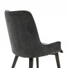 Armen Living Alana Charcoal Upholstered Dining Chair Back