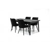 Armen Living Alana Charcoal Upholstered Dining Chair