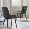Armen Living Alana Charcoal Upholstered Dining Chair