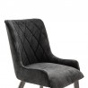 Armen Living Alana Midnight Upholstered Dining Chair Side