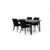 Armen Living Alana Midnight Upholstered Dining Chair Set