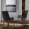 Armen Living Alana Midnight Upholstered Dining Chair 