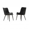 Armen Living Alana Midnight Upholstered Dining Chair Set of 2
