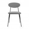 Armen Living Alice Gray Velvet and Metal Dining Room Chairs Front
