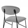 Armen Living Alice Gray Velvet and Metal Dining Room Chairs