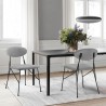 Armen Living Alice Gray Velvet and Metal Dining Room Chairs