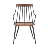 Armen Living Alcott Contemporary Walnut and Metal Dining Room Chair Front