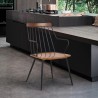 Armen Living Alcott Contemporary Walnut and Metal Dining Room Chair