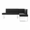 Armen Living Amanda Black Corner Sofa - Angled - Armen Living Amanda Black Corner Sofa - Angled