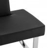 Armen Living Amanda Black Corner Sofa - Angled