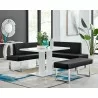 Armen Living Amanda Black Corner Sofa - Lifestyle - Armen Living Amanda Black Corner Sofa - Lifestyle