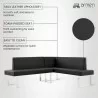 Armen Living Amanda Black Corner Sofa - Lifestyle - Armen Living Amanda Black Corner Sofa - Lifestyle
