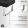 Armen Living Amanda Black Corner Sofa - Lifestyle