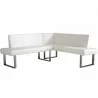 Armen Living Amanda White Corner Sofa - Angled - Armen Living Amanda White Corner Sofa - Angled