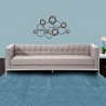 Armen Living Andre Contemporary Sofa In Gray Tweed and Stainless Steel