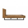 Armen Living Aldo Brown Oak Wood Platform Bed Frame With Black Metal Legs 03