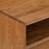 Armen Living Aldo 4 Drawer Dresser in Brown Oak Wood with Black Metal Legs