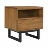 Armen Living Aldo 1 Drawer Nightstand In Brown Oak Wood With Black Metal Legs 02 - Armen Living Aldo 1 Drawer Nightstand In Brown Oak Wood With Black Metal Legs 02