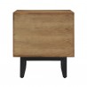 Armen Living Aldo 1 Drawer Nightstand In Brown Oak Wood With Black Metal Legs 06