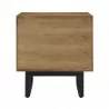 Armen Living Aldo 1 Drawer Nightstand In Brown Oak Wood With Black Metal Legs 06 - Armen Living Aldo 1 Drawer Nightstand In Brown Oak Wood With Black Metal Legs 06