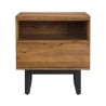 Armen Living Aldo 1 Drawer Nightstand In Brown Oak Wood With Black Metal Legs 01