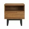Armen Living Aldo 1 Drawer Nightstand In Brown Oak Wood With Black Metal Legs 01 - Armen Living Aldo 1 Drawer Nightstand In Brown Oak Wood With Black Metal Legs 01