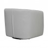Aries Dove Gray Genuine Leather Swivel Barrel Chair 5