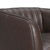 Aries Espresso Genuine Leather Swivel Barrel Chair 2
