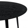 Armen Living Arcadia Round Dining Table In Black Wood 06