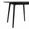 Armen Living Arcadia Round Dining Table In Black Wood 03