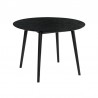 Armen Living Arcadia Round Dining Table In Black Wood 01