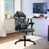 Aspect Adjustable Racing Gaming Chair in Black Faux Leather and Red Mesh with Lumbar Support Pillow - Aspect Adjustable Racing Gaming Chair in Black Faux Leather and Red Mesh with Lumbar Support Pillow