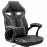 Aspect Adjustable Racing Gaming Chair in Black Faux Leather and Dark Grey Mesh with Lumbar Support Pillow06 - Aspect Adjustable Racing Gaming Chair in Black Faux Leather and Dark Grey Mesh with Lumbar Support Pillow06