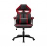 Aspect Adjustable Racing Gaming Chair in Black Faux Leather and Red Mesh with Lumbar Support Pillow 03