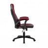 Aspect Adjustable Racing Gaming Chair in Black Faux Leather and Red Mesh with Lumbar Support Pillow 04