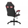 Aspect Adjustable Racing Gaming Chair in Black Faux Leather and Red Mesh with Lumbar Support Pillow 05