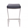 Armen Living Atlantis 30" Bar Height Backless Brushed Stainless Steel Bar Stool 005