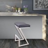 Armen Living Atlantis 30" Bar Height Backless Brushed Stainless Steel Bar Stool 001